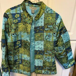 Analogy Crimped Satin Ladies Jacket